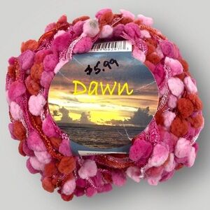 Dawn Pompom Novelty Yarn 49yds 100% Nylon Shade 1688!
